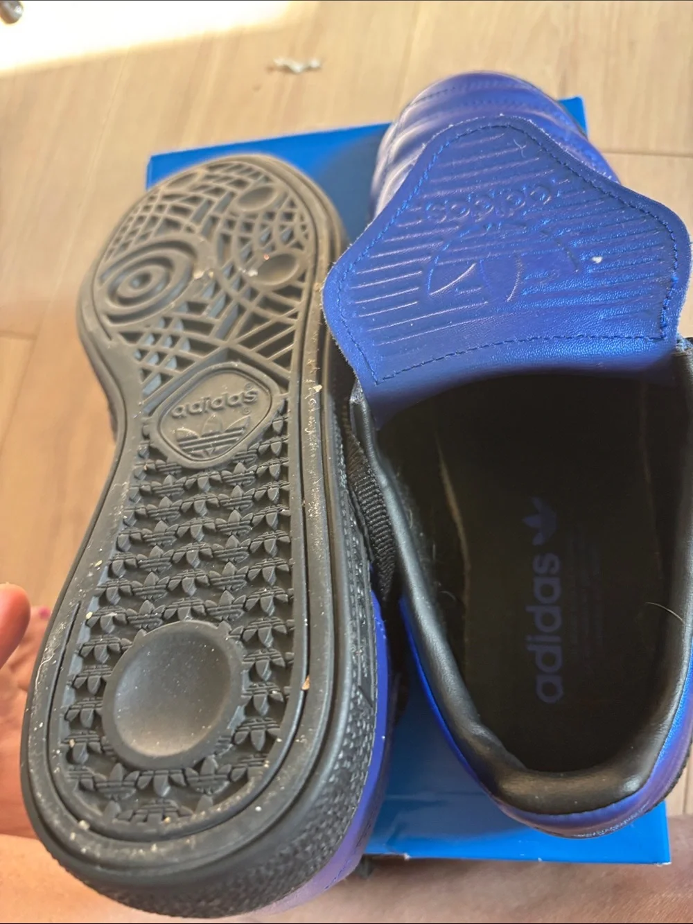 adidas Men’s Royal Blue Athletic Sneakers with Black Accents - Picture 3 of 4